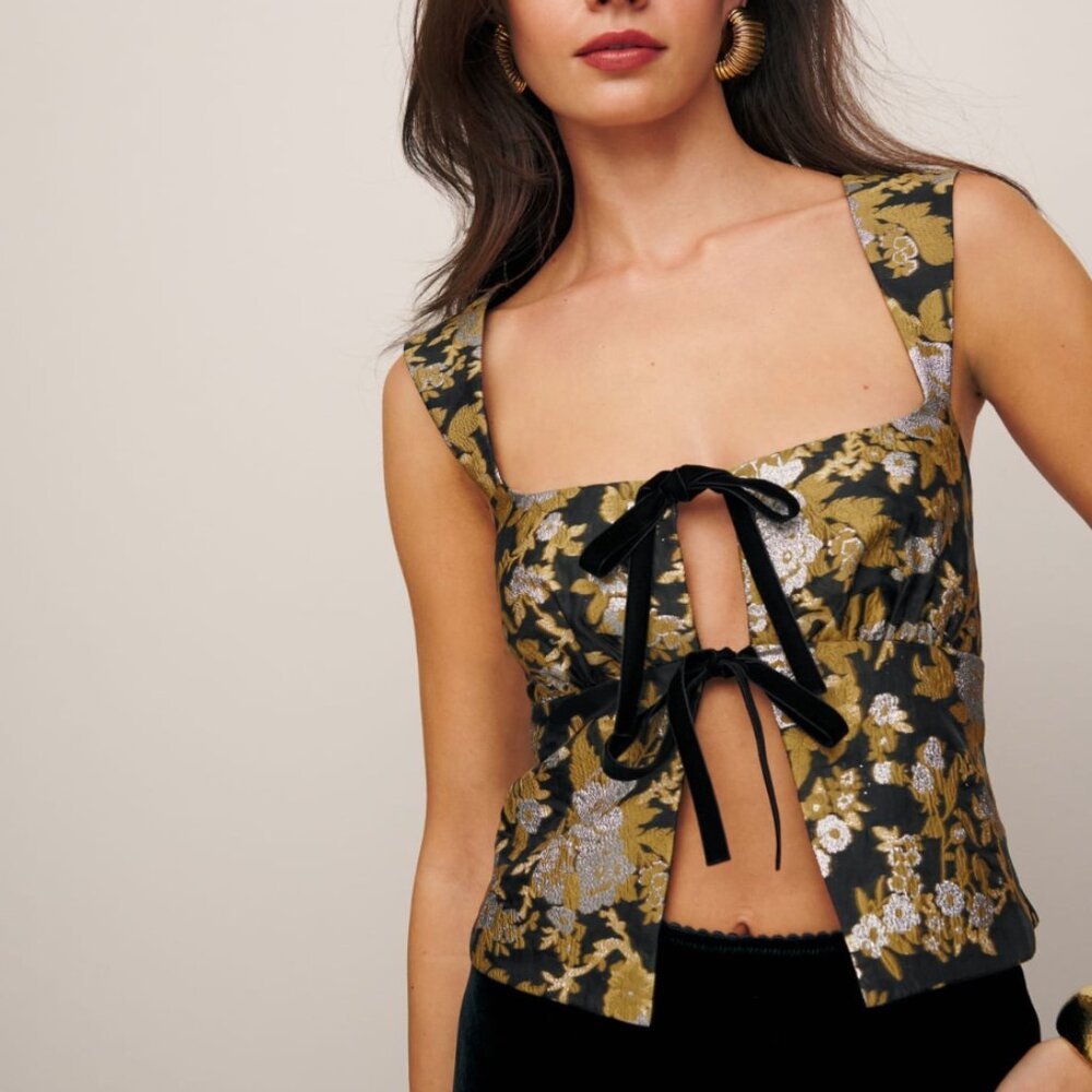 Reformation Azalea Top in Golden Hour - NWT